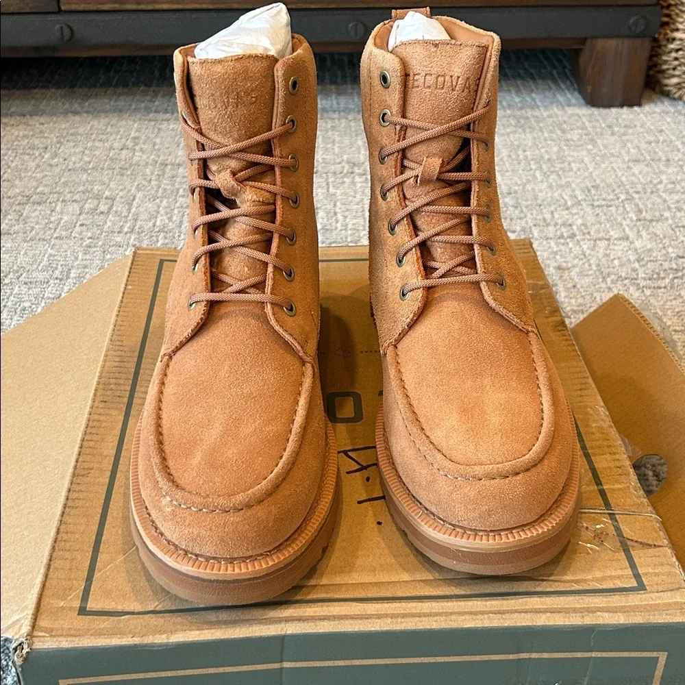 Tecovas Men's The Rugged Moc Natural WP Roughout Boots 10079NAT 11